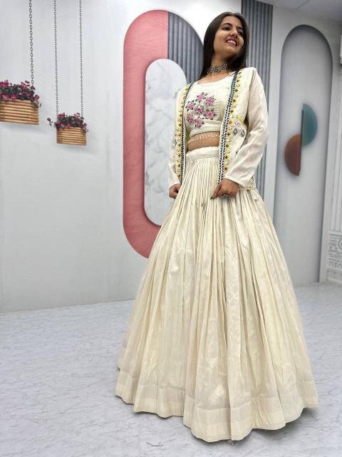 Pc 522 Tissue Simmer Traditional lehenga choli wholesale